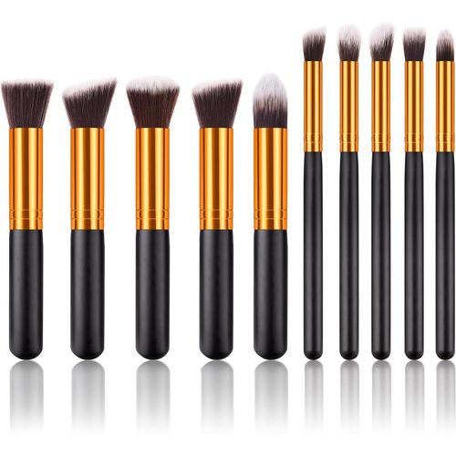 Pinceaux Maquillages 10 Pcs Set,Pinceaux Maquillages Professionnel Pour Fond De Teint,Pour Fond De Teint,Blush,Fard À Paupières 