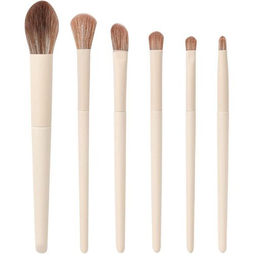 6 Pcs Pinceaux Maquillages Set Pinceaux Maquillage,Pinceaux Maquillage Yeux,Brosse Maquillage Pinceau Fond De Teint Poudre Contour Fard Paupières Surbrillance Blush Correcteu Sourcil Liner 