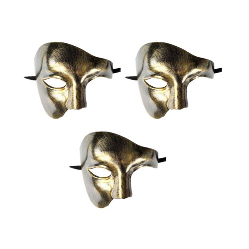 3x Masque Fant?Me De Demi- De Fant?Me Antique Du Masque De Club De Bo?Te De Nuit De D'op¿¿Ra