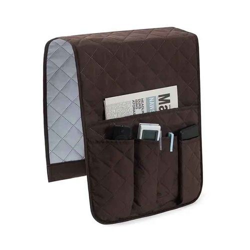 Accoudoir De Canapé Avec 5 Poches Et Porte-Gobelet,Fauteuil D'escalier,Sac De Rangement Pour Télécommande Tv,Téléphone Portable - Type Coffee