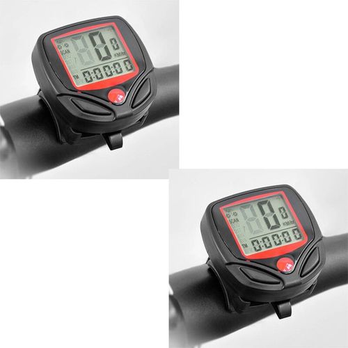 Compteur De Vitesse Numérique Filaire Étanche Pour Vélo,Compteur D'odomcirculation,Compteur De Vitesse De Vélo,Table De Code,Accessoires De Vélo,1 Pièce - Type 2pcs-Black Red