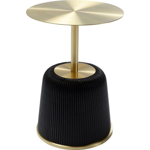 Table D'appoint Endless Vegas Noire Et Dorée 40cm Kare Design