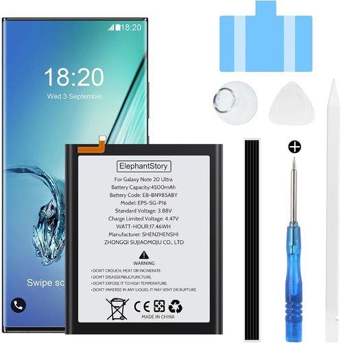 Batterie Pour Samsung Galaxy Note 20 Ultra 4500mah Eb-Bn985aby Li-Polymère Avec Kit D'outils De Réparation