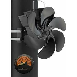 Ventilateur de poêle à bois Ventilateur de cheminée alimenté par la chaleur  Ventilateur de brûleur de bûches Ventilateur Eco avec thermomètre de poêle  pour poêles à bois/bûches : : Bricolage