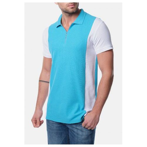 Polo Manches Courtes Turquoise Homme