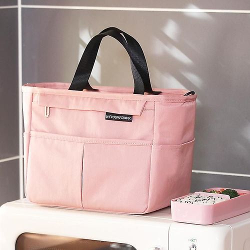Hilewa Boîte à lunch rose, sac à lunch isolé, mini sac à lunch étanche isolé, sac à lunch isolé portable, sac à lunch