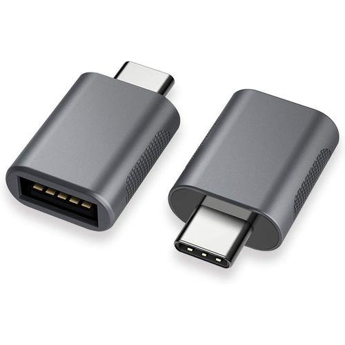 Adaptateur USB C vers USB (Paquet de 2), Adaptateur USB-C vers USB 3.0, Adaptateur USB Type-C vers USB, Adaptateur Thunderbolt 3 vers USB Femelle OTG pour MacBook Air 2020, iPad Pro 2020