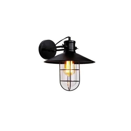 Applique Murale Vintage Métallique E27 60w Couleur Noire Ø32x37x27,5cm Edm - Generique