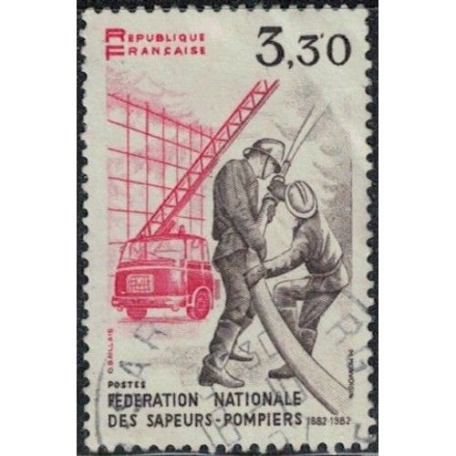 France 1982 Oblitéré Used Fédération Nationale Des Sapeurs Pompiers Y&t Fr 2233 Su