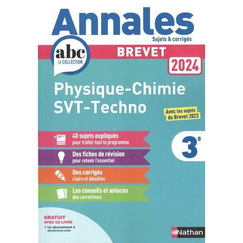 Physique-Chimie, Sciences De La Vie Et De La Terre, Technologie 3e