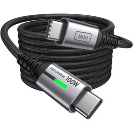 Câble USB C, 2m 100W PD 5A Cable USB C Charge Rapide QC 4.0 Chargeur Type C Nylon Tressé pour iPhone 16 15 Samsung S23 Ultra iPad Air MacBook Pro Google Pixel 7 Xiaomi Switch PS5 Tablet S8 ECC.
