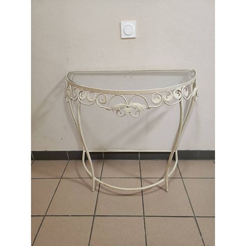 Console Demi Lune Fer Forgé