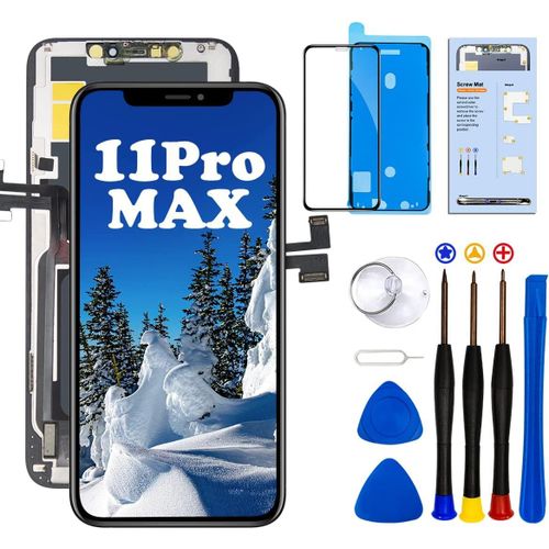 Écran Tactile De Rechange Pour Iphone 11 Pro Max D'écran Lcd 6,5"" Iphone 11 Pro Max Ecran Tactile Digitizer Assembly +Kit De Réparation Complet Modèle: A2161/A2220/A2218