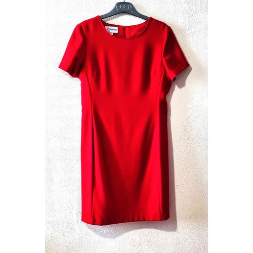 Robe Référence La Redoute Taille 38 Rouge Doublée Tbe