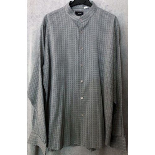Chemise Col Officier Gris Et Blanc Kiabi Xxl