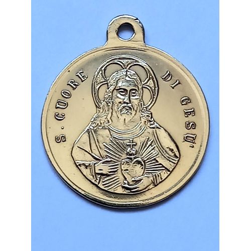Ancienne Médaille Religieuse. S. Cuore Di Gesu.