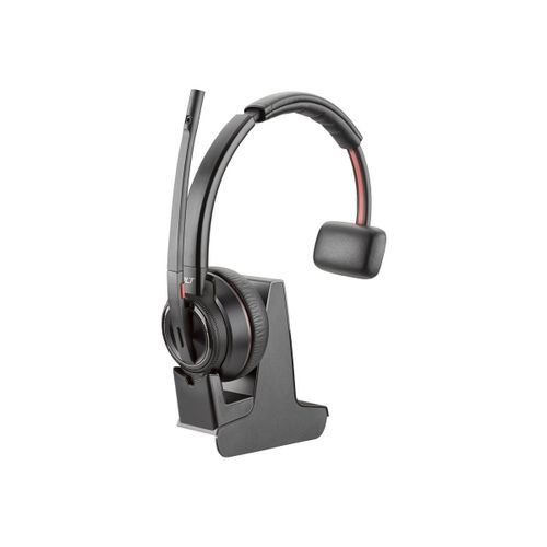Poly Savi 8210 Office - Savi 8200 series - micro-casque - sur-oreille - DECT / Bluetooth - sans fil - noir - certifié Zoom
