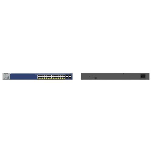 NETGEAR Smart GS728TXUP - V3 - commutateur - L3 Lite - intelligent - 24 x 10/100/1000 (PoE++) + 4 x 10 Gigabit SFP+ - de bureau, Montable sur rack - PoE++