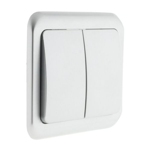Interrupteur double Antaria - blanc - Zenitech