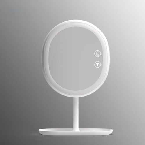Miroir De Maquillage Led Ique Table,Lampe De Bureau,Chargement Intelligent,Lumière De Remplissage De Beauté- White[E6974]