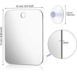 Miroir De Maquillage En Acrylique Pour Femme,Poche De Rasage De Bain,Miroir De Maquillage De Voyage,Miroir À - Length 17cm W13cm 