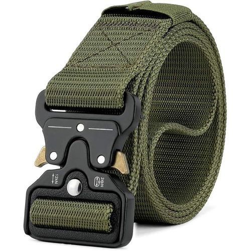 Ceinture Militaire Homme Ceinture De Travail En Nylon 1,5 Pouces,Ceinture Tactique Militaire Avec Boucle Métallique À Dégagement Rapide Pour Randonnée Camping Sports Plein Air