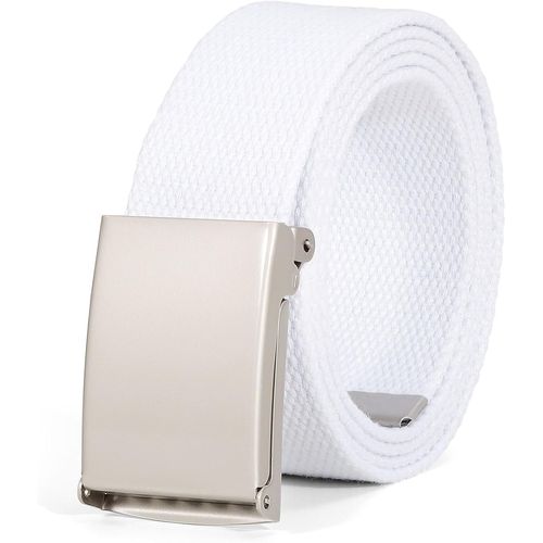 Unisexe Ceinture En Toile Homme Pour Le Travail Ceinture À Boucle Militaire Noire Entièrement Réglable