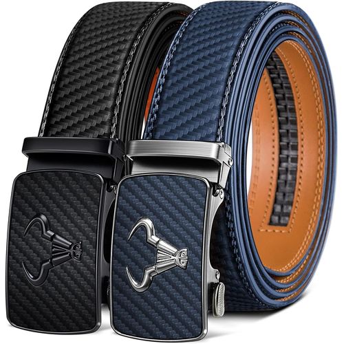 Ceinture Homme 2 Pièces,Ceinture Automatique En Cuir Pour Hommes Largeur 35mm Cadeau Box,Taille Ajustable