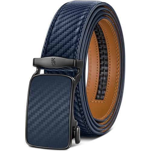 Ceinture Homme,Ceinture Homme Cuir Avec Boucle À Cliquet Automatique De 35mm De Large Avec Boîte Cadeau-Taille Fixée