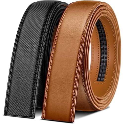 Ceinture Homme 2 Paquet,Ceinture Automatique En Cuir Pour Hommes Largeur 35mm Cadeau Box,Taille Ajustable