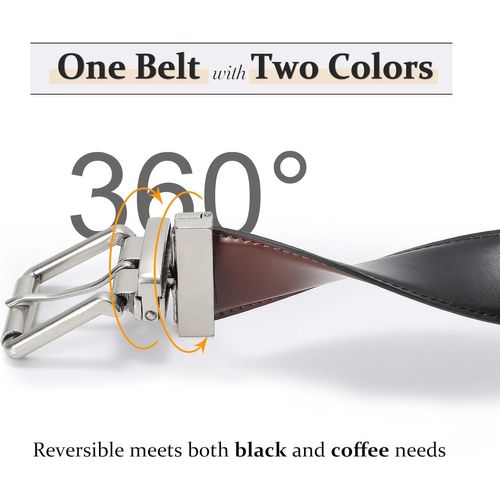 Ceinture Réversible En Cuir Pour Homme-Ceinture De Travail-Ceinture De Loisirs-Ceinture Double Face Pour Homme