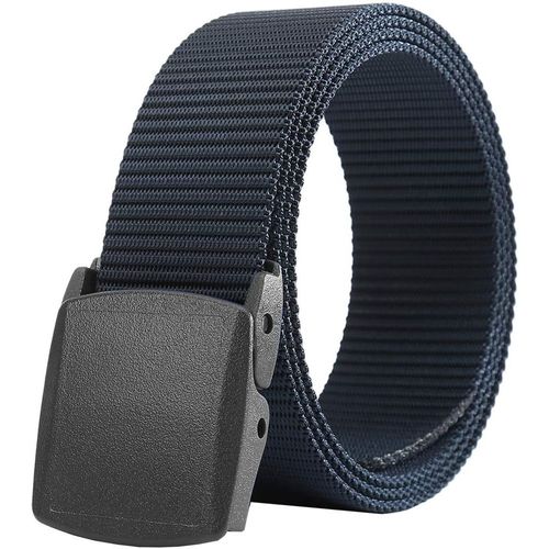 Ceintures Homme,Sangle En Toile Militaire Boucle En Plastique,Sans Trous Ceinture Réglable Pour Le Travail
