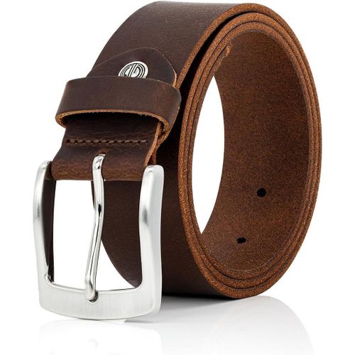 Mens Leather Belt/Mens Belt,Full Grain Leather Belt,Buffalo Leather 4mm,Dark Brown