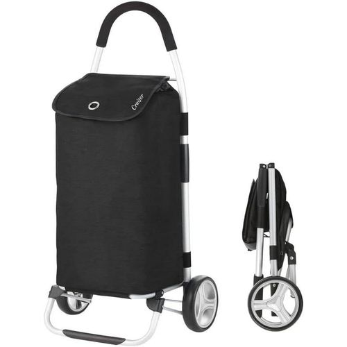 Cruiser Pliable Chariot De Course,45l,Caddie Á 2 Roues ,Pousette De Marche Noir