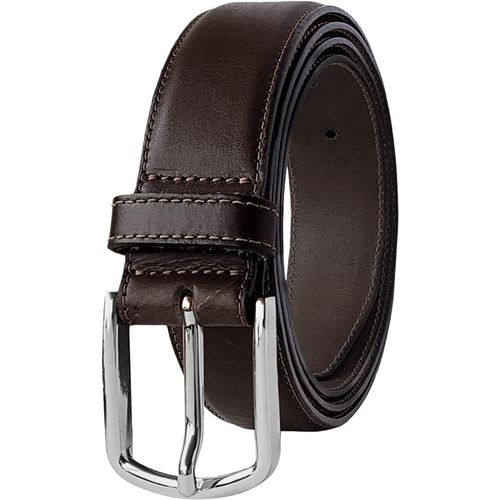 'kyle' Ceinture Homme Cuir Marron Ceinture Business Pour Pantalon Et Ceinture Casual Jeans Boucle D'épine Ceinture Fine En Cuir Véritable