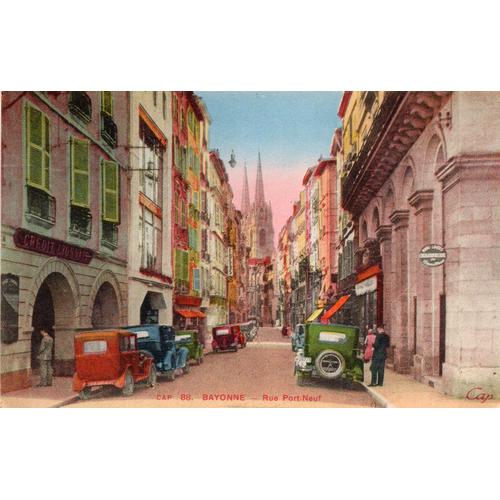 Cpa Annee 1946 - Ecrite Et Timbree N° Cap 88 -Bayonne - 64 - Pyrenees Atlantiques Rue Port Neuf