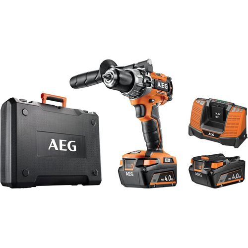 - Perceuse-Visseuse À Percussion Compacte 18V Brushless,65 Nm,2 Batt 4,0 Ah Pro Lithium,Chargeur,Mandrin Métal 13 Mm,Poignée Additionnelle,En Coffret