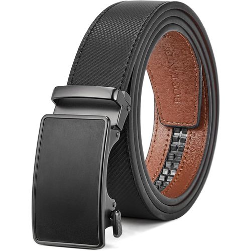 Ceinture En Cuir Pour Homme Avec Fermeture À Cliquet Pour Homme,Élégante Et Décontractée,Avec Boucle Réglable,Taille Ajustée