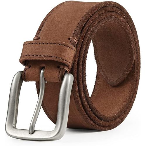 Topbelt Ceinture Homme Cuir De Buffle 100% Ceinturon Jeans Ceintures Grande Taille 110-160cm Cow-Boy Rétro Travail Cadeaux,3.8cm Noir & Marron
