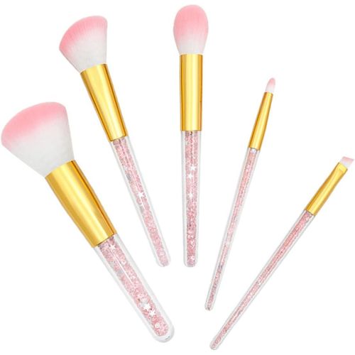 Ensemble De 5 Pinceaux De Maquillage Pour Fond De Teint Sourcils Poils Fins Et Denses Kit De Maquillage Sans Perte Pour Femmes 
