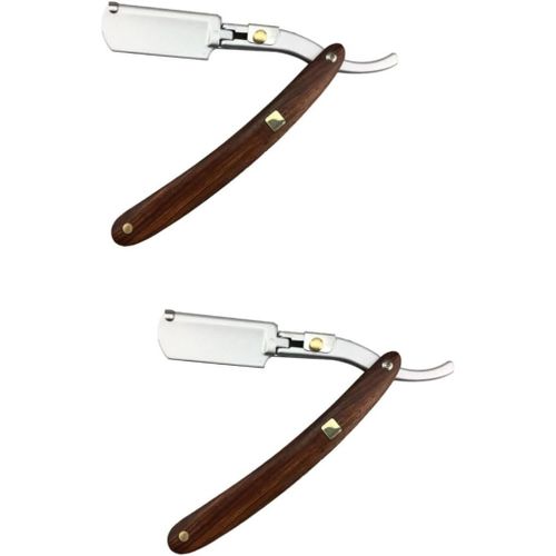 2 Pièces Lames De Rasoir Pour Hommes Rasoir Manuel Pour Hommes Rasoir Sûr Hommes Rasoir Métal Rasage Rasoir Support En Bambou À L'ancienne 