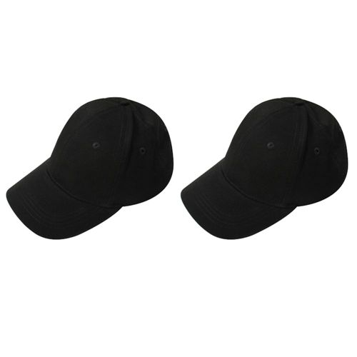 2x Casquette De Baseball D'ete Pour Les Enfants,Les Filles Et Les Garcons Junior - Noir