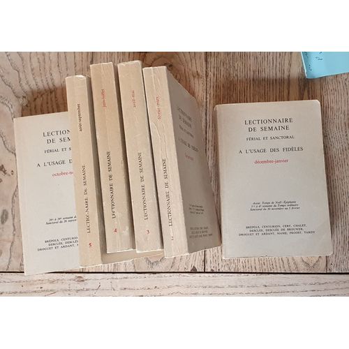 Lectionnaire De Semaine Férial Et Sanctoral À L'usage Des Fidèles - Lot De 6 Livrets - 1982