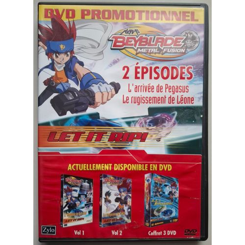 Beyblade Métal Fusion - Dvd 2 Épisodes - L'arrivée De Pégasus + Le Rugissement De Léone