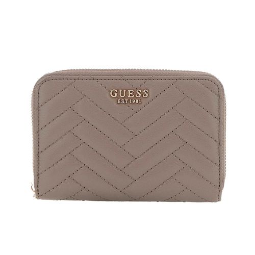 Portefeuille Guess Anning slg medium zip around Gris Anthracite foncé Unique