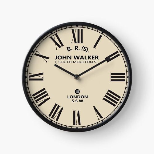 Horloge Murale Chemin de fer John Walker=1414 30cm Décoration Artistique pour Cheminée, Maison, Chambre et Bureau