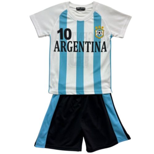 Ensemble Football Enfant - Argentina 10 - Blanc Et Bleu - 4 À 14 Ans (Taille 4 Ans,Couleur Blanc)