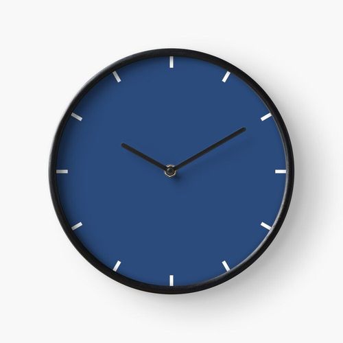 Horloge Murale Tendances de couleur bleue New York et Londres Automne Hiver 2019 2020 Couleurs unies Couleurs de mode 30cm Décoration Artistique pour Cheminée, Maison, Chambre et Bureau