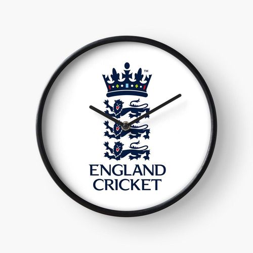 Horloge Murale Autocollant de cricket de planche de cricket d'Angleterre 30cm Décoration Artistique pour Cheminée, Maison, Chambre et Bureau