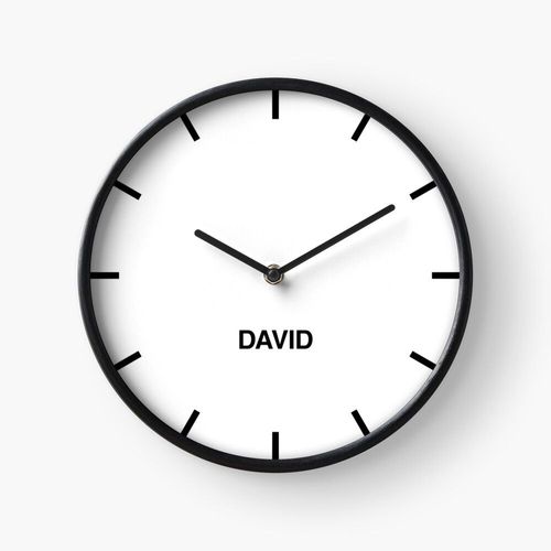 Horloge Murale Salle de presse du fuseau horaire de David 30cm Décoration Artistique pour Cheminée, Maison, Chambre et Bureau